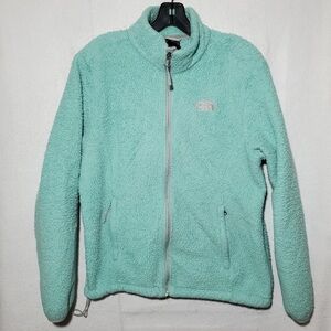The North Face Sweatshirt Women's S/PLight Green Soft Sherpa Fleece Jacket